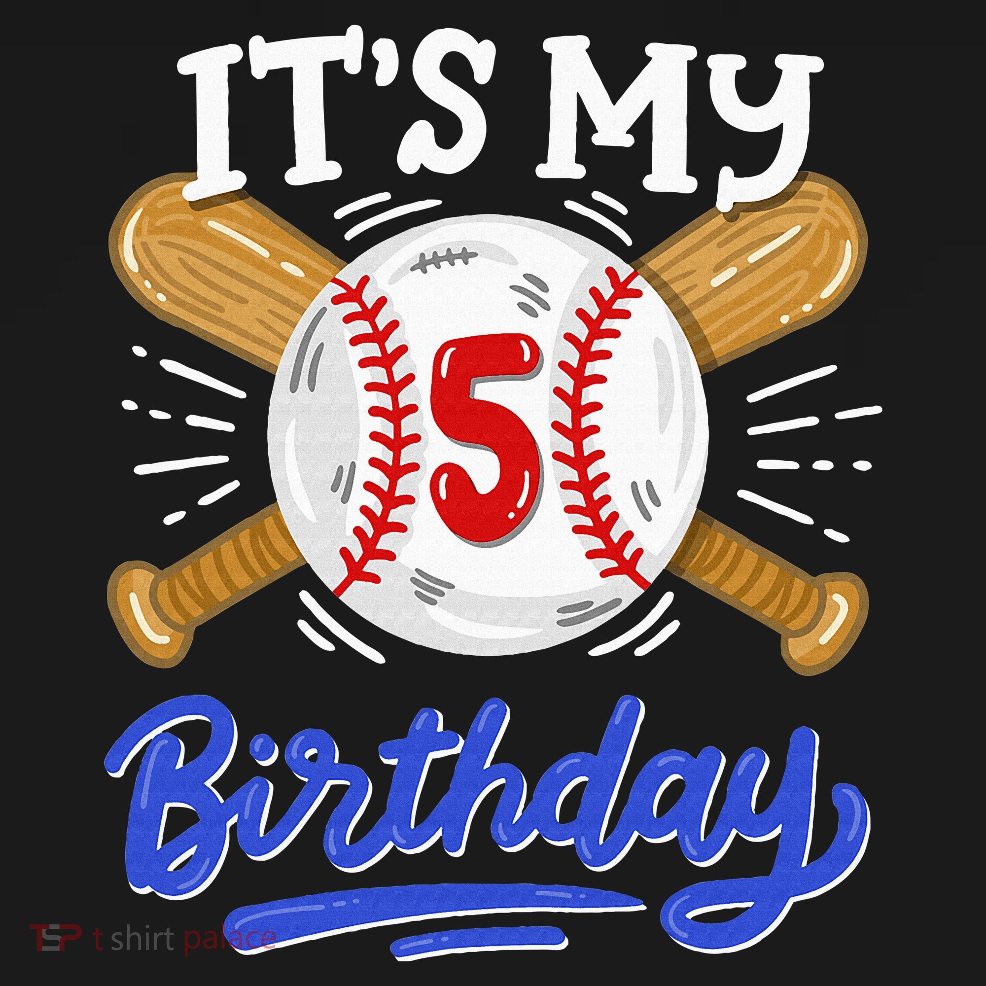 5th Baseball Birthday Party Sport Fan 5 Years Old Kids Long Sleeve Shirt