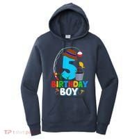 5th Birthday Boy Fishing Fish Bday Party Decorations Women's Hoodie thumb 0