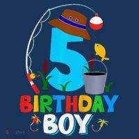 5th Birthday Boy Fishing Fish Bday Party Decorations Tank Top thumb 6