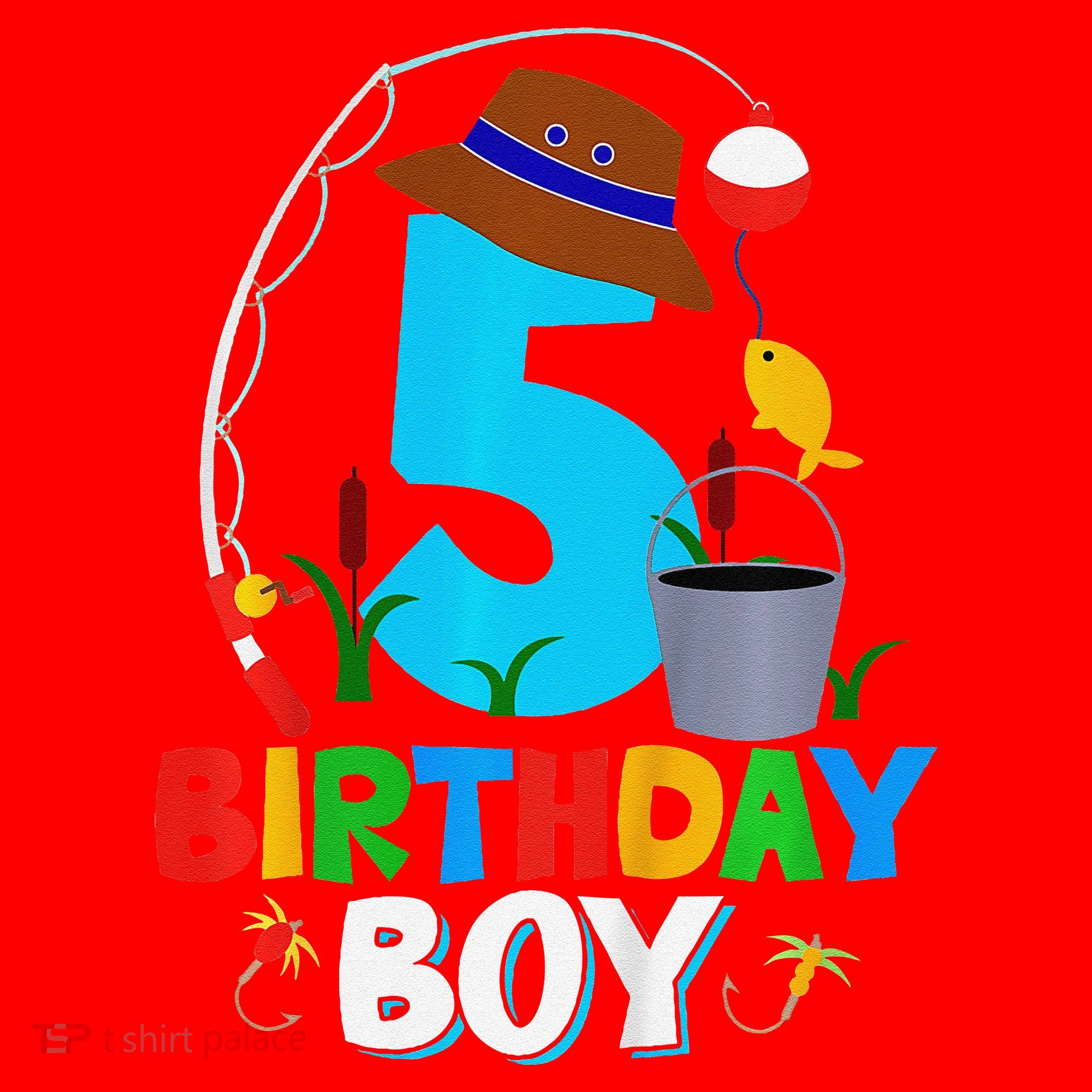 5th Birthday Boy Fishing Fish Bday Party Decorations Santa Hat