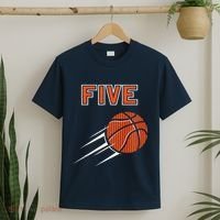 5th Birthday Basketball Party Jersey 5 Years Old T-Shirt thumb 2