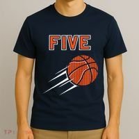 5th Birthday Basketball Party Jersey 5 Years Old T-Shirt thumb 3