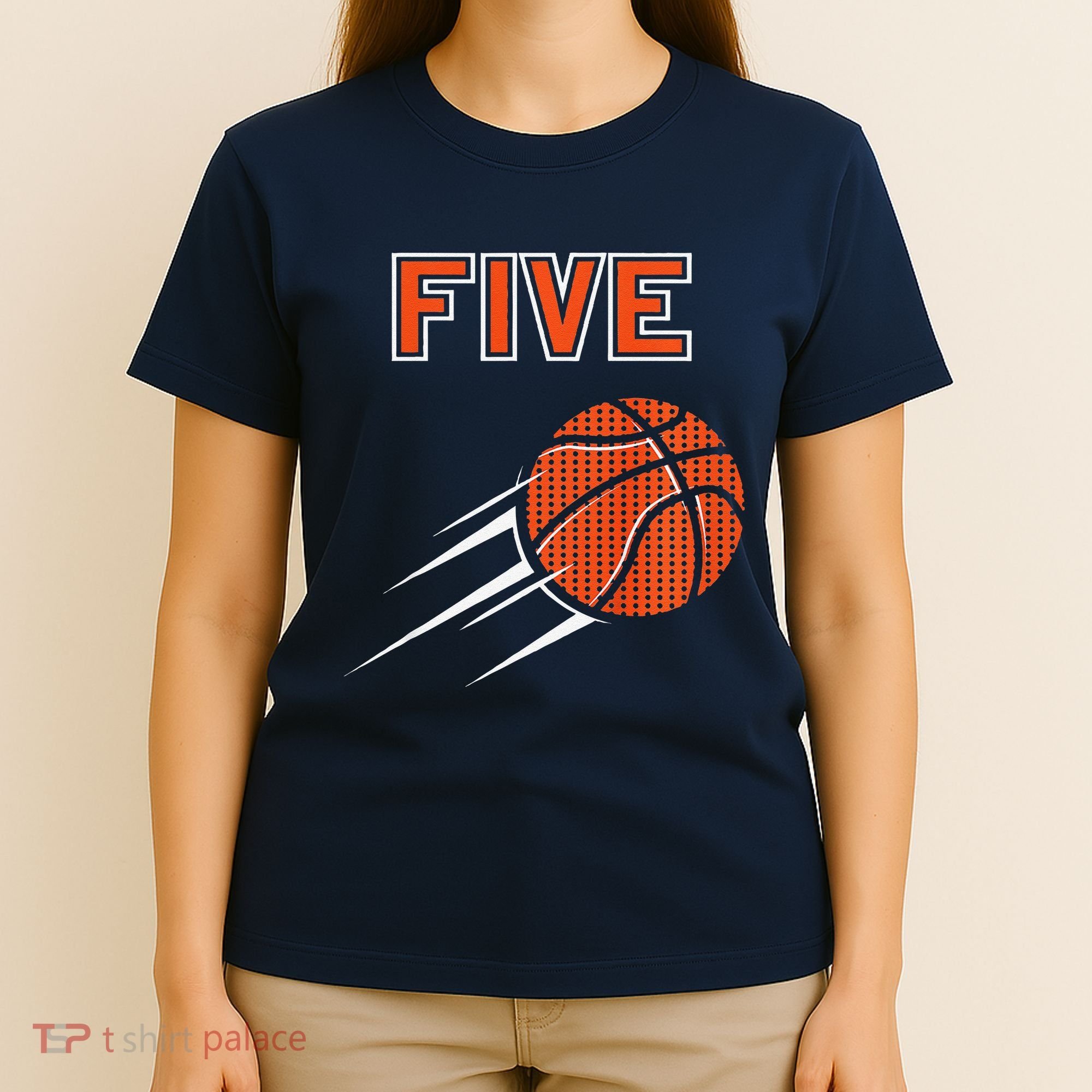 5th Birthday Basketball Party Jersey 5 Years Old T-Shirt
