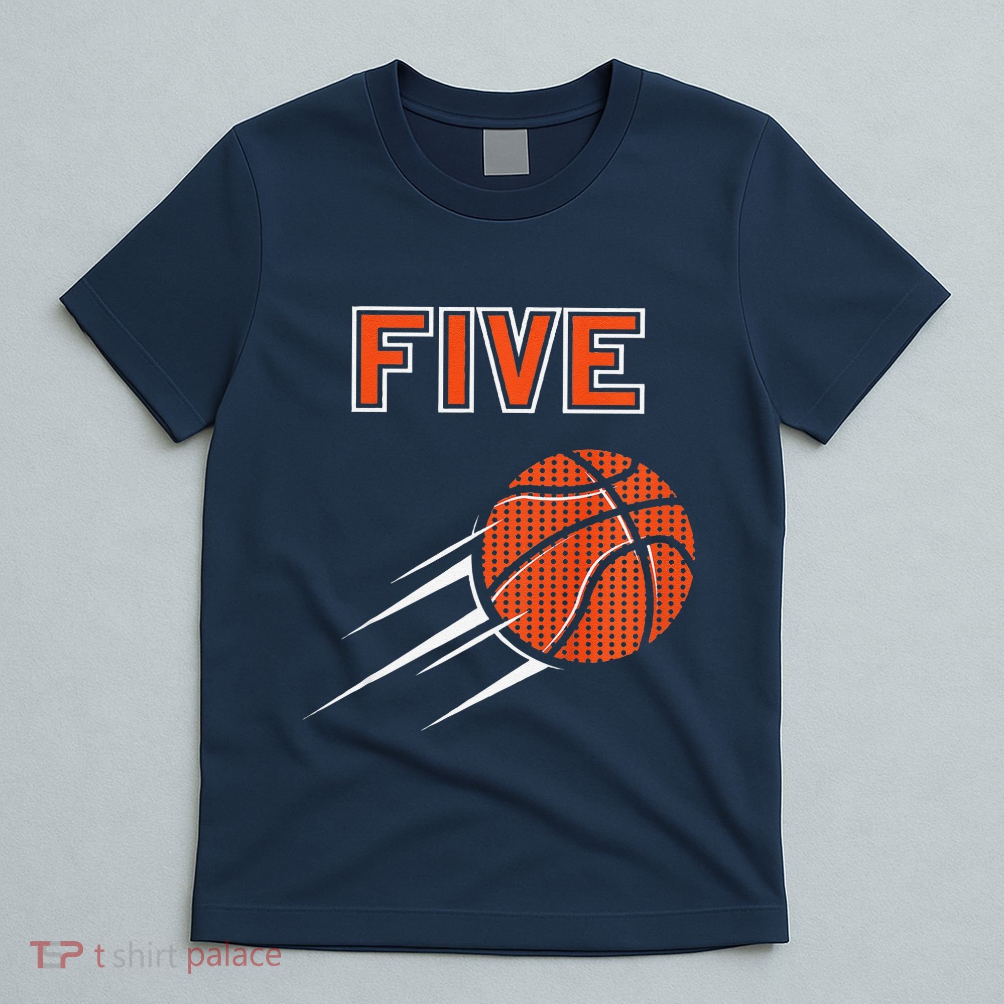 5th Birthday Basketball Party Jersey 5 Years Old T-Shirt