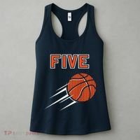 5th Birthday Basketball Party Jersey 5 Years Old Women's Tank Top thumb 3