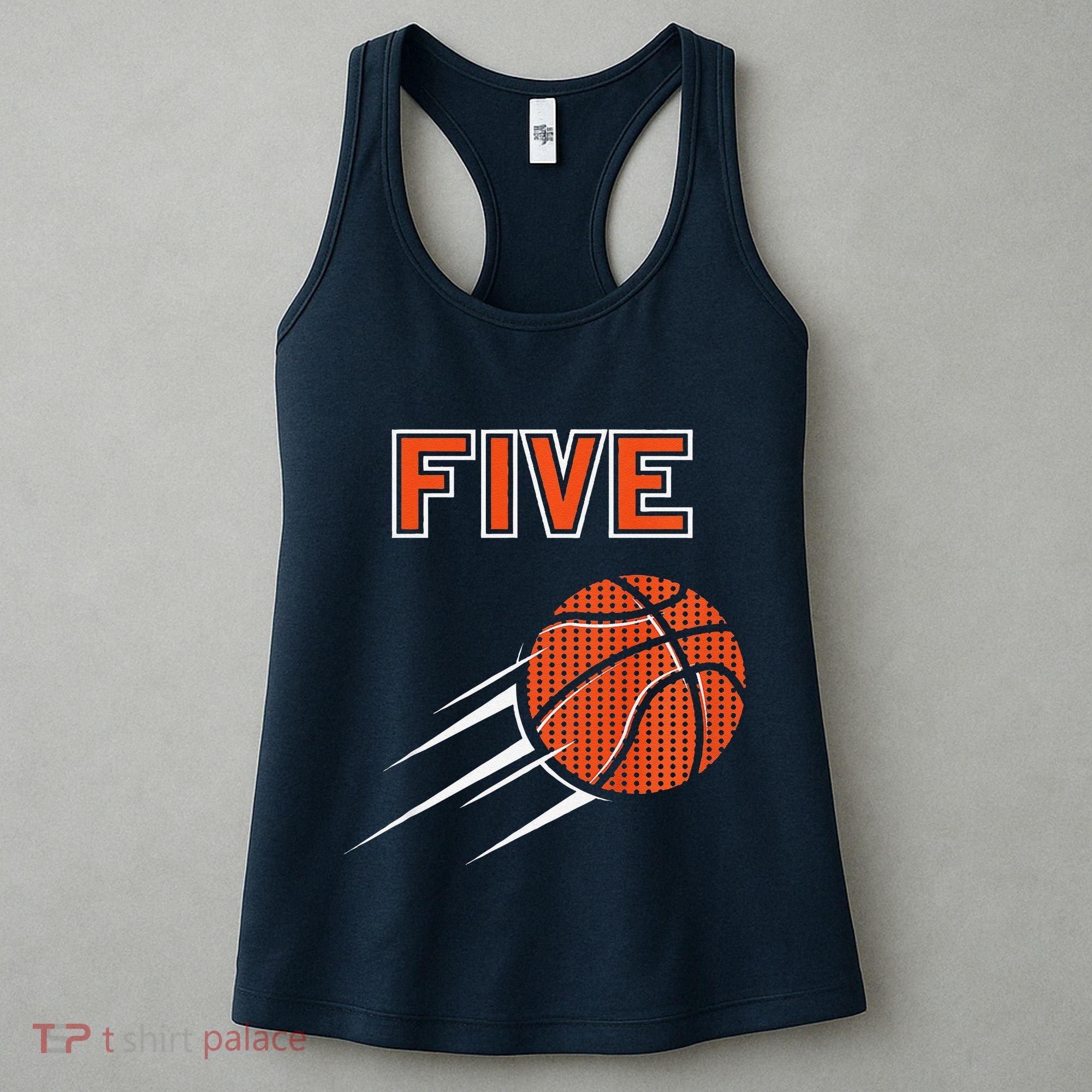 5th Birthday Basketball Party Jersey 5 Years Old Women's Tank Top