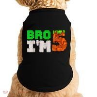 5th Birthday Boy Bro I’m 5 Year Old Gamer Pixel Number Doggie Tank thumb 0