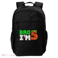 5th Birthday Boy Bro I’m 5 Year Old Gamer Pixel Number Backpack thumb 0