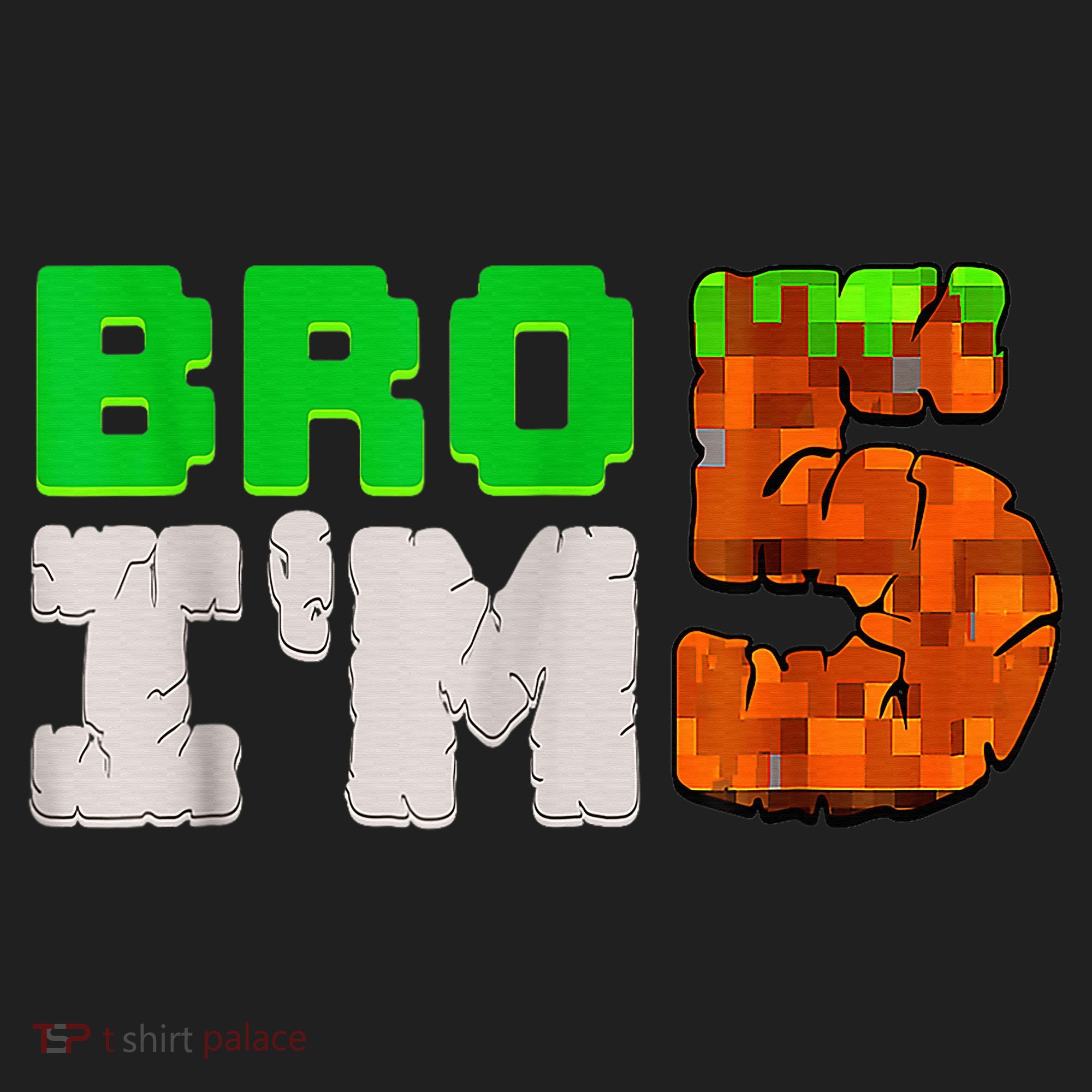 5th Birthday Boy Bro I’m 5 Year Old Gamer Pixel Number Golf Towel