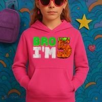 5th Birthday Boy Bro I’m 5 Year Old Gamer Pixel Number Kids Hoodie thumb 3