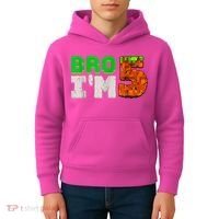 5th Birthday Boy Bro I’m 5 Year Old Gamer Pixel Number Kids Hoodie thumb 4