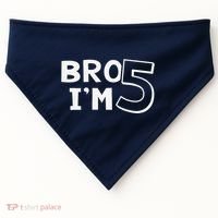 5th Birthday Boy Bro I’M 5 Year Old Five Fifth Party USA-Made Doggie Bandana thumb 0