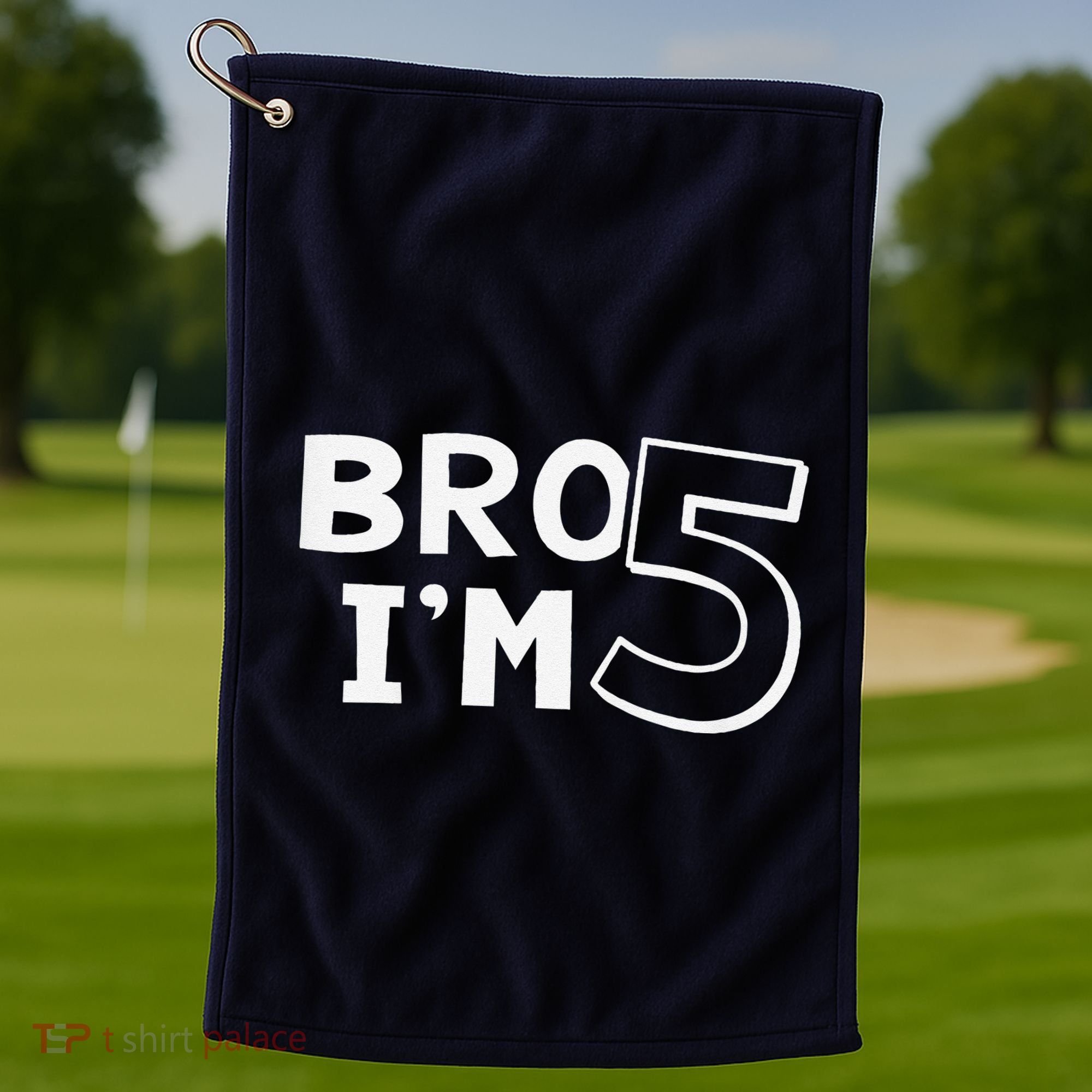 5th Birthday Boy Bro I’M 5 Year Old Five Fifth Party Golf Towel