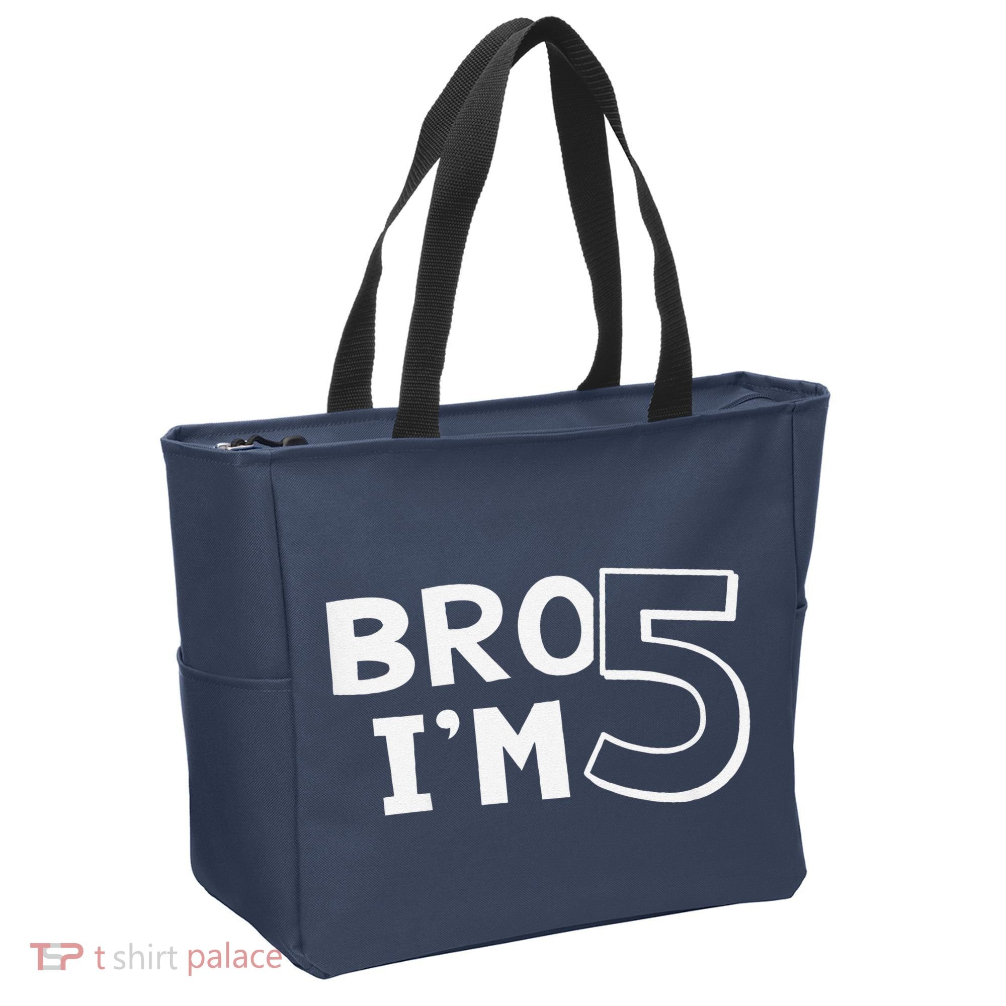 5th Birthday Boy Bro I’M 5 Year Old Five Fifth Party Tote Bag