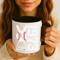 50th Birthday Baseball Limited Edition 1973 Coffee Mug thumb 3