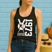 50th Birthday Baseball Limited Edition 1973 Women's Tank Top thumb 2