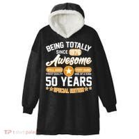 50th Birthday Being Totally Awesome Since 1976 Special Edition  Hooded Wearable Blanket thumb 0