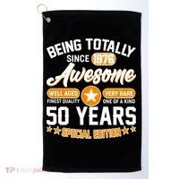 50th Birthday Being Totally Awesome Since 1976 Special Edition  Golf Towel thumb 0