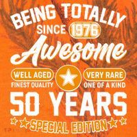 50th Birthday Being Totally Awesome Since 1976 Special Edition  Kati Licensed 12" Camo Cuffed Beanie thumb 2