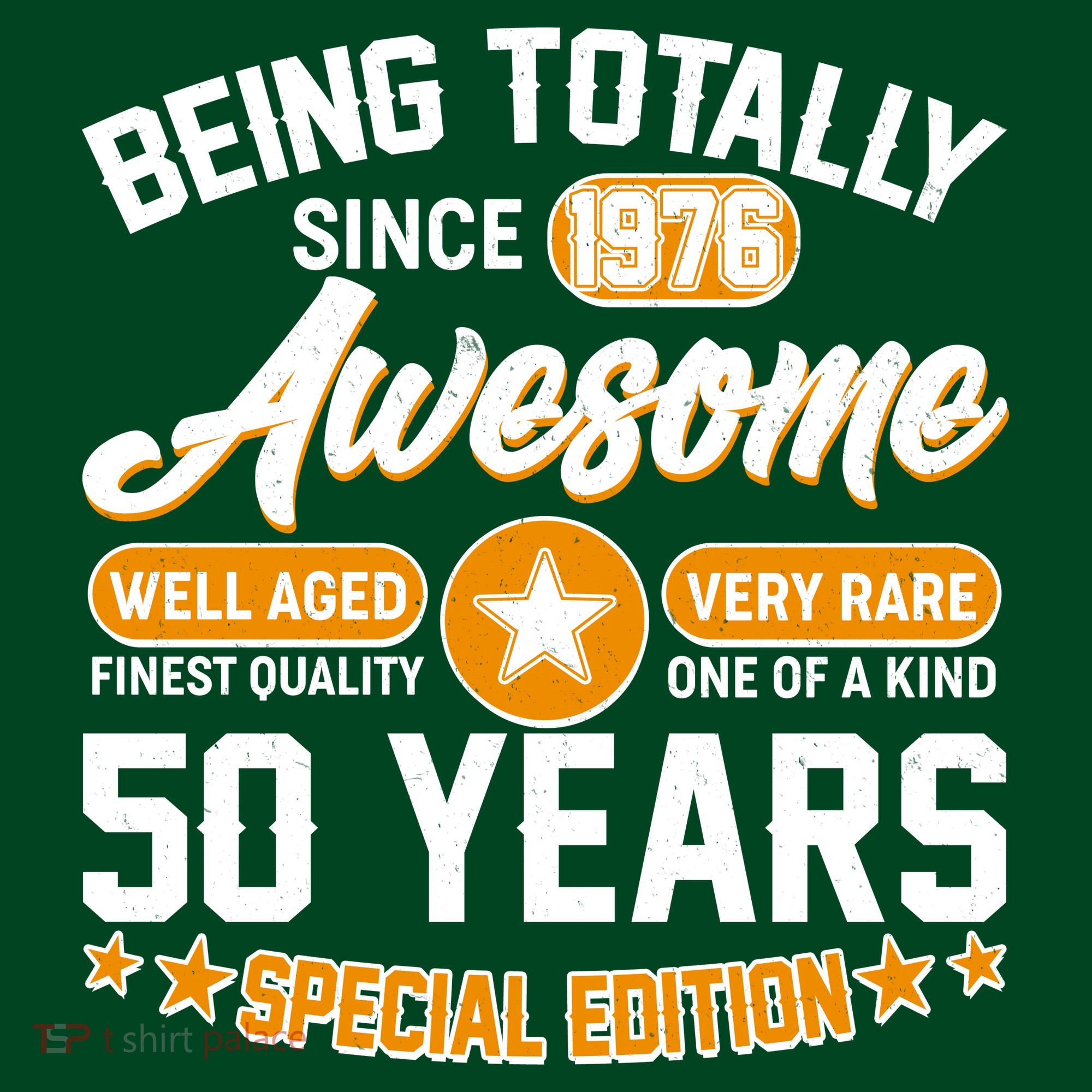 50th Birthday Being Totally Awesome Since 1976 Special Edition  Apron