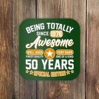 50th Birthday Being Totally Awesome Since 1976 Special Edition  Coaster thumb 0