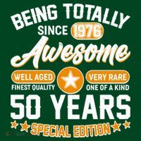 50th Birthday Being Totally Awesome Since 1976 Special Edition  Polo thumb 2