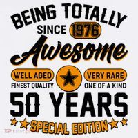 50th Birthday Being Totally Awesome Since 1976 Special Edition  Garment-Dyed Sweatshirt thumb 2