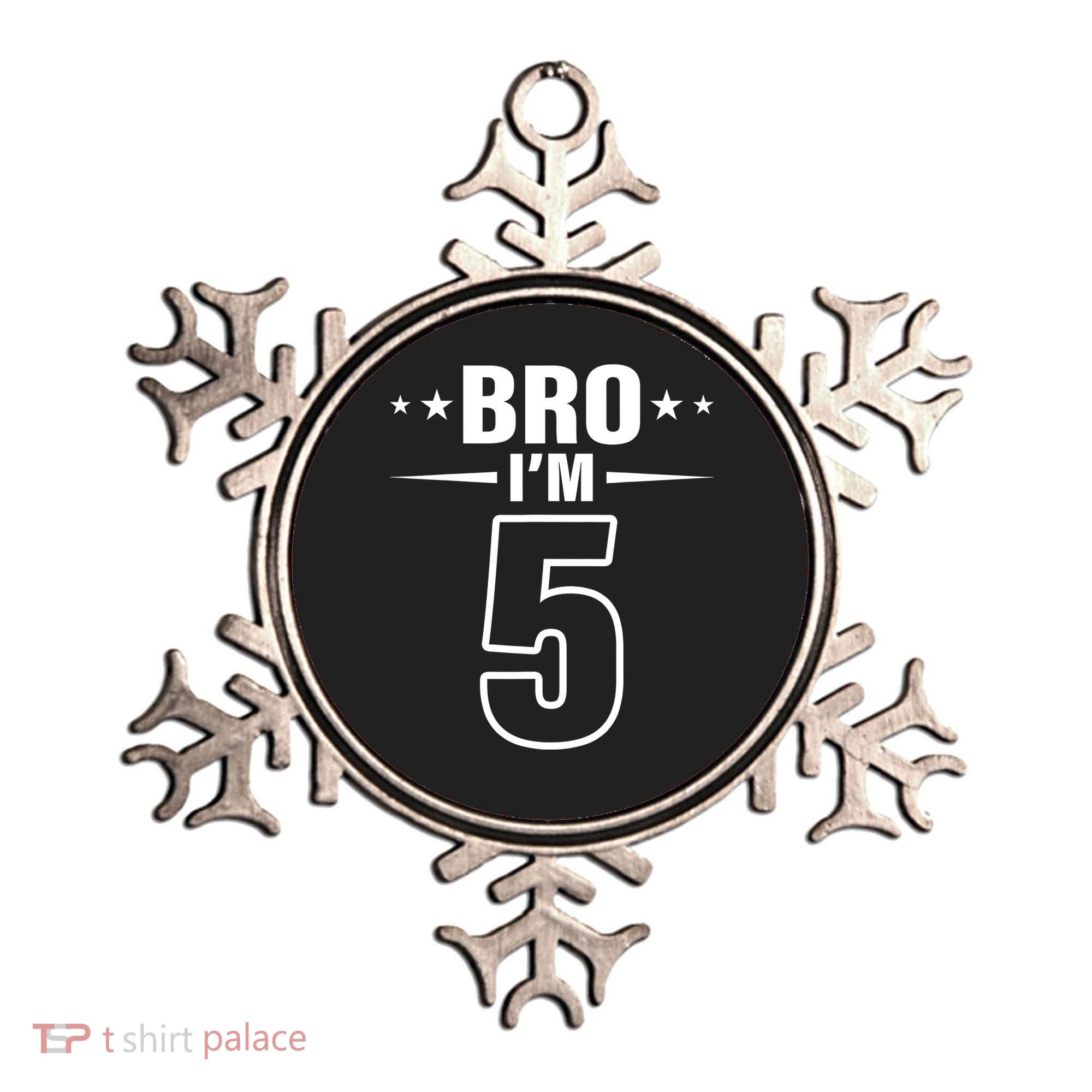 5th Birthday Boy Bro I’m 5 Year Old Fifth Birthday Party Ornament