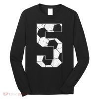 5th Birthday Boy Soccer Player Football 5 Years Old Long Sleeve Shirt thumb 0