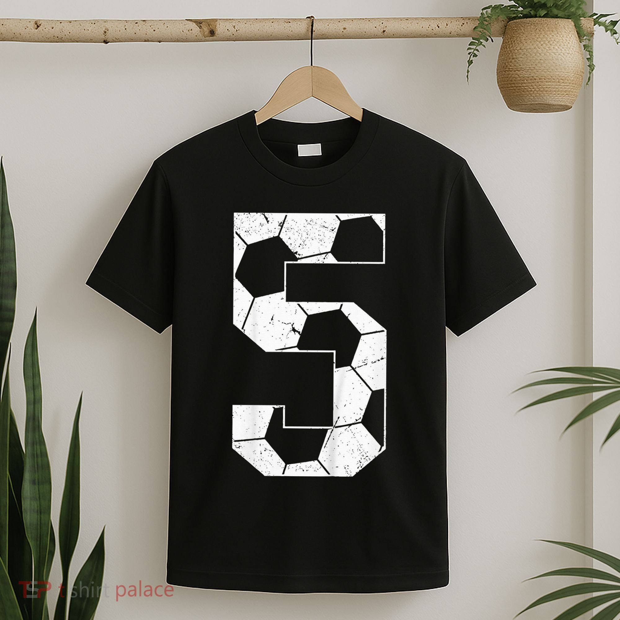 5th Birthday Boy Soccer Player Football 5 Years Old T-Shirt