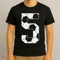 5th Birthday Boy Soccer Player Football 5 Years Old T-Shirt thumb 3