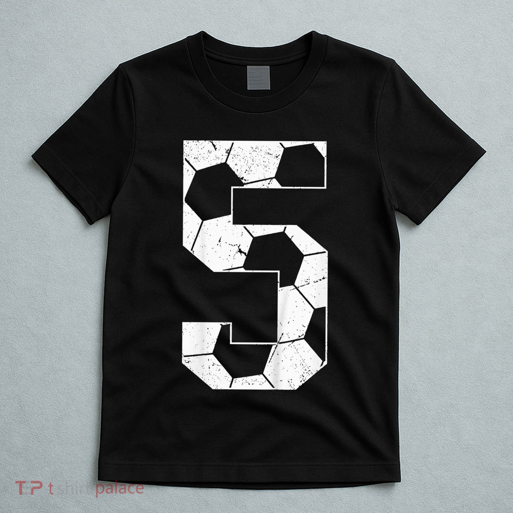 5th Birthday Boy Soccer Player Football 5 Years Old T-Shirt