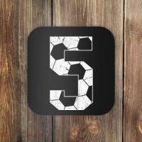 5th Birthday Boy Soccer Player Football 5 Years Old Coaster thumb 0