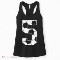 5th Birthday Boy Soccer Player Football 5 Years Old Women's Tank Top thumb 0