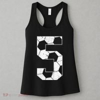 5th Birthday Boy Soccer Player Football 5 Years Old Women's Tank Top thumb 3