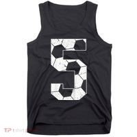 5th Birthday Boy Soccer Player Football 5 Years Old Tank Top thumb 0