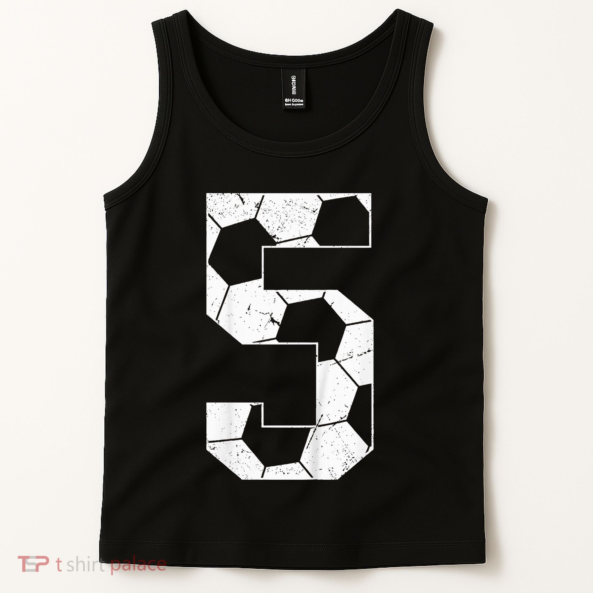 5th Birthday Boy Soccer Player Football 5 Years Old Tank Top