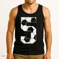5th Birthday Boy Soccer Player Football 5 Years Old Tank Top thumb 3