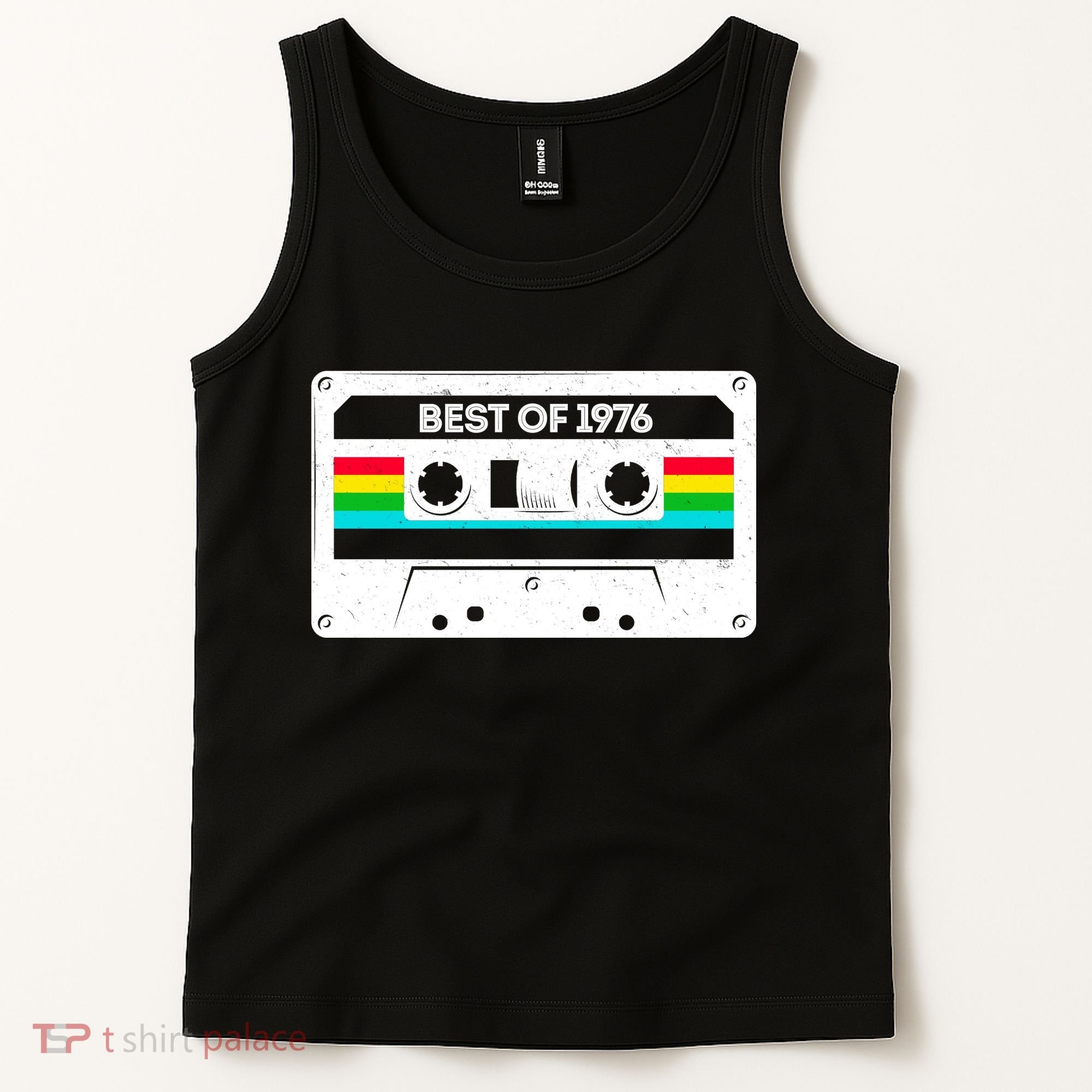 50th Birthday Best Of 1976 Cassette Mix Tape  Tank Top