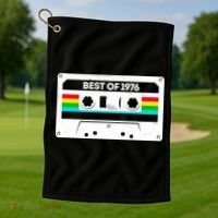 50th Birthday Best Of 1976 Cassette Mix Tape  Golf Towel thumb 1