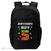 5th Birthday Boy 5 Video Gamer Pixel Number Five Bday Party Backpack thumb 0