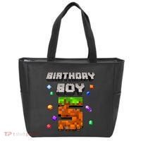 5th Birthday Boy 5 Video Gamer Pixel Number Five Bday Party Tote Bag thumb 0