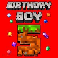 5th Birthday Boy 5 Video Gamer Pixel Number Five Bday Party Santa Hat thumb 1