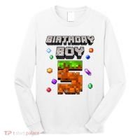 5th Birthday Boy 5 Video Gamer Pixel Number Five Bday Party Long Sleeve Shirt thumb 0