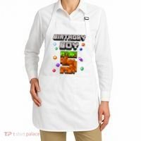 5th Birthday Boy 5 Video Gamer Pixel Number Five Bday Party Apron thumb 2