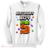 5th Birthday Boy 5 Video Gamer Pixel Number Five Bday Party Sweatshirt thumb 0