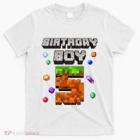 5th Birthday Boy 5 Video Gamer Pixel Number Five Bday Party T-Shirt thumb 0