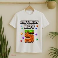 5th Birthday Boy 5 Video Gamer Pixel Number Five Bday Party T-Shirt thumb 2