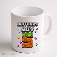 5th Birthday Boy 5 Video Gamer Pixel Number Five Bday Party Coffee Mug thumb 1