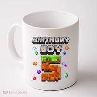 5th Birthday Boy 5 Video Gamer Pixel Number Five Bday Party Coffee Mug thumb 0